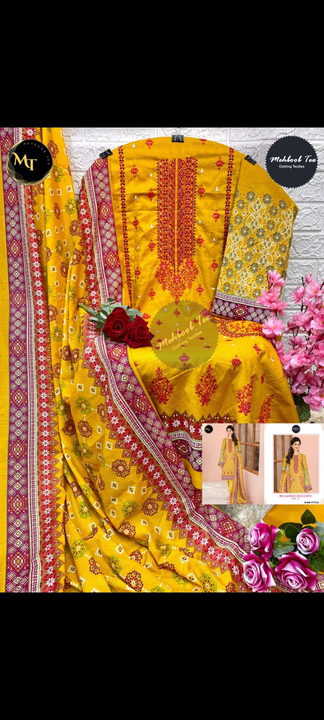 Post image Cotton embroidered suit