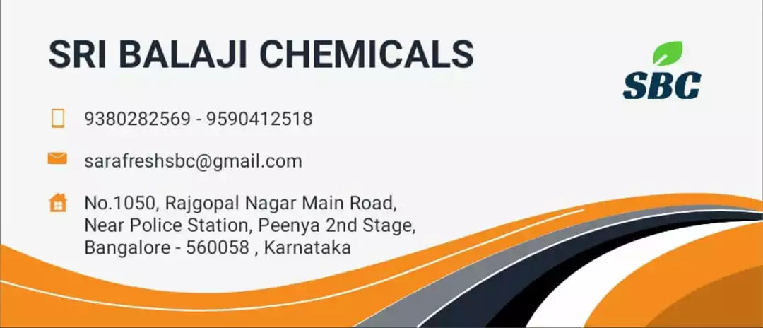 Visiting card store images of Sri Balaji Chemicals