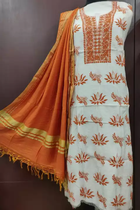 Pure Chanderi Silk Suit  uploaded by Lucknowi Ada Chikankari Studio on 5/30/2024