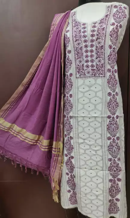 Pure Chanderi Silk Suit  uploaded by Lucknowi Ada Chikankari Studio on 1/31/2023