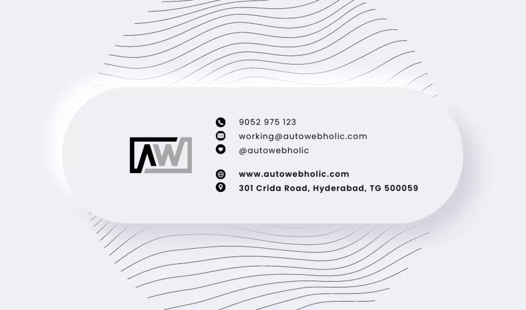 Visiting card store images of AUTO WEBHOLIC PRIVATE LIMITED