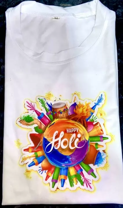 Holi printed t-shirt  uploaded by New Fly Group and co on 1/31/2023