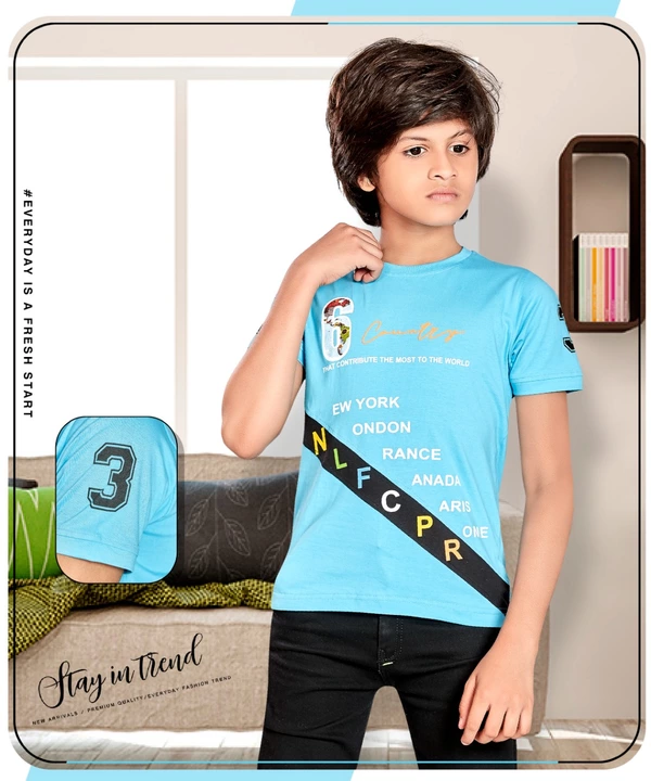 Boy's t-shirt  uploaded by Riya hosiery and printing on 1/31/2023