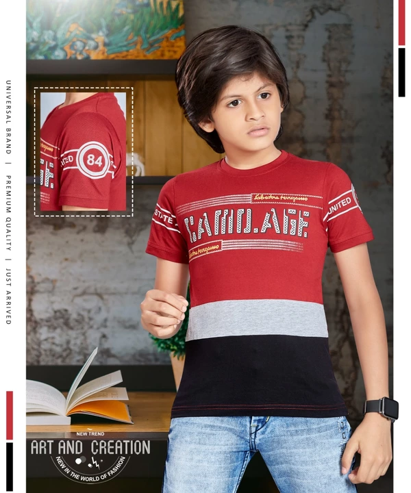 Boy's t-shirt  uploaded by Riya hosiery and printing on 1/31/2023