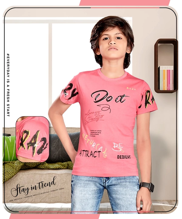 Boy's t-shirt  uploaded by Riya hosiery and printing on 1/31/2023