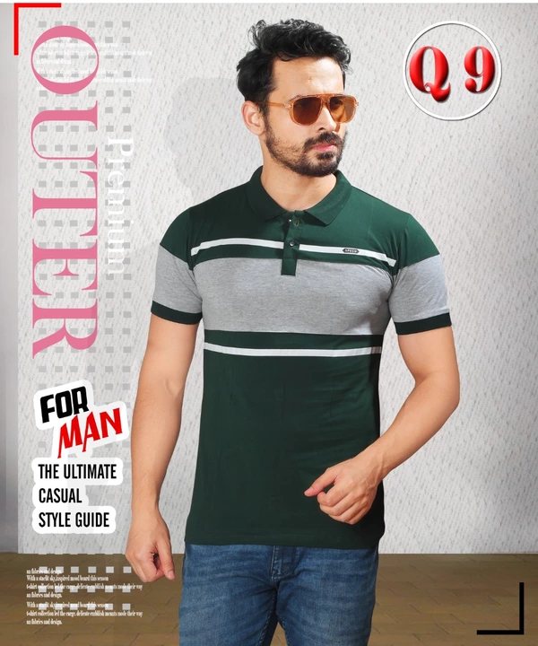 Men's collar tshirt  uploaded by Riya hosiery and printing on 1/31/2023