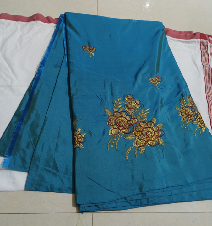 Silk saree embroidering work uploaded by Silk saree on 1/31/2023