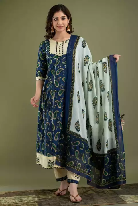 Cotton kurti pant with duptta uploaded by Maa karni fashion on 1/31/2023