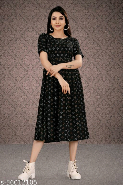 Women Beautiful Rayon Fabric Fit And  Flare Maxi Dress uploaded by NODDY FASHION CLUB  on 1/31/2023