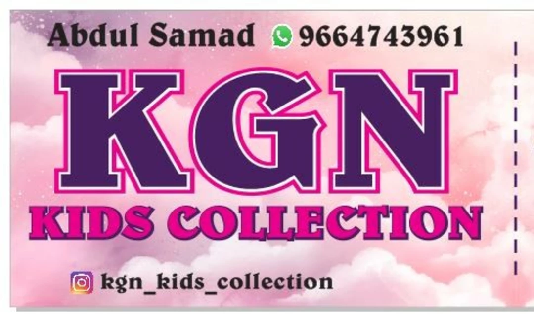 Visiting card store images of K.G.N KIDS COLLECTION