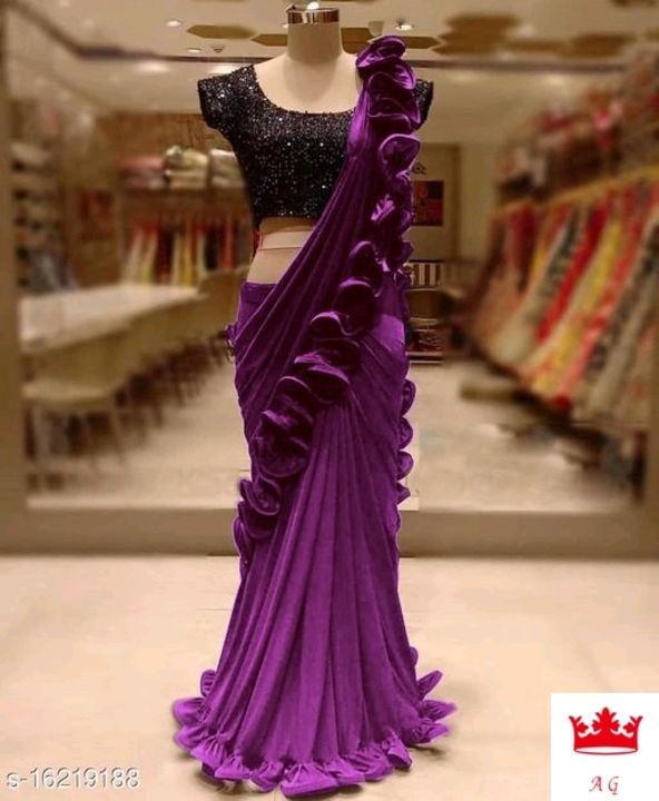 Ruffle saree uploaded by business on 2/17/2021
