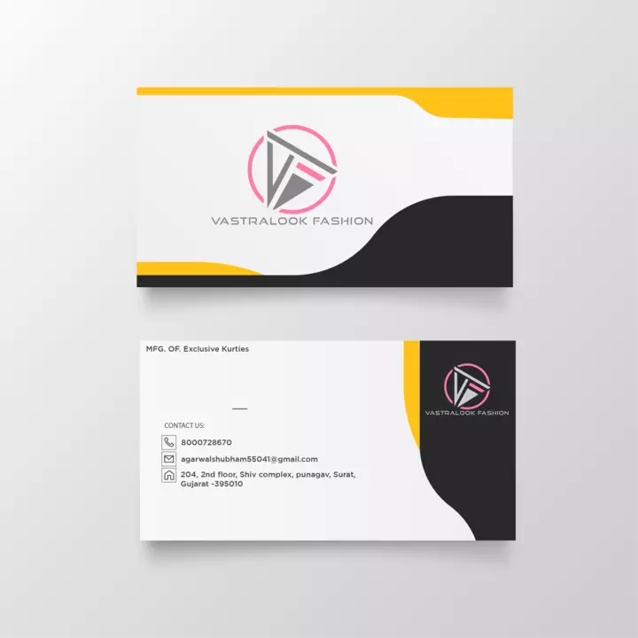 Visiting card store images of Vastralook fashion