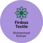 Business logo of Firdous textile