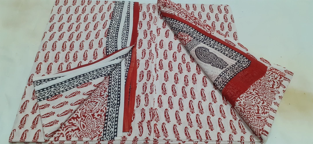 New Arrivals!
Special  bagh print  Cotton  Suit Cotton Dupatta 3pc Suit  set hand block printing  uploaded by Original bagh print on 2/1/2023