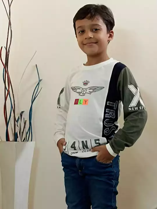 Kids T-shirts full sleeve  uploaded by Chirag knitwears on 2/1/2023