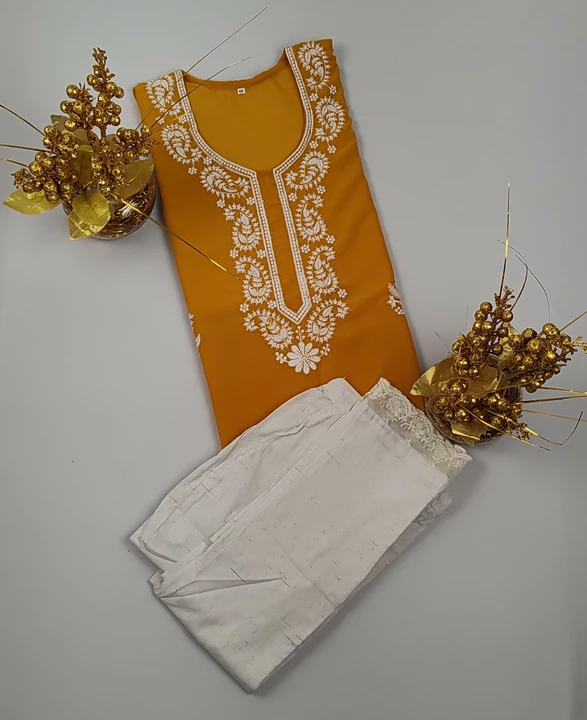 Georgette embroidery kurta set  uploaded by Rabail fashion on 2/1/2023