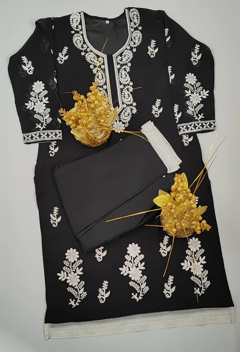 Georgette embroidery kurta set  uploaded by Rabail fashion on 2/1/2023