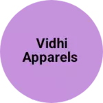 Business logo of Vidhi apparels