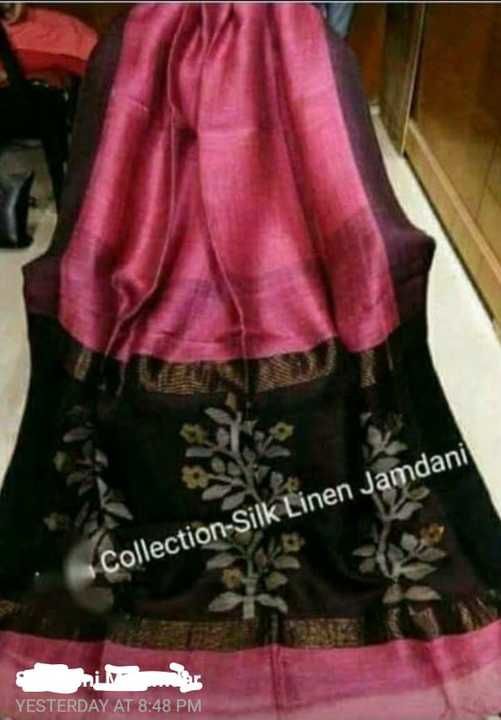 Linen jamdani saree uploaded by business on 2/17/2021