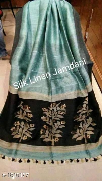 Linen jamdani saree uploaded by business on 2/17/2021
