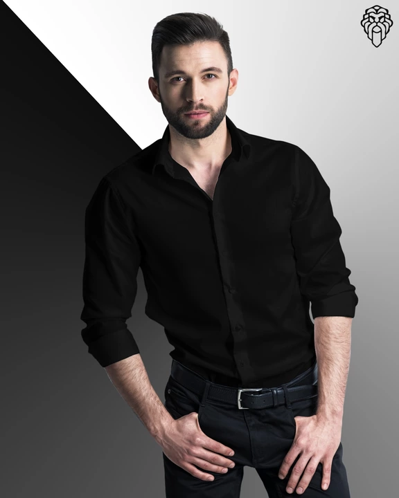 Product image of Men's Plain Cotton Black Shirt, price: Rs. 340, ID: men-s-plain-cotton-black-shirt-de231ad0