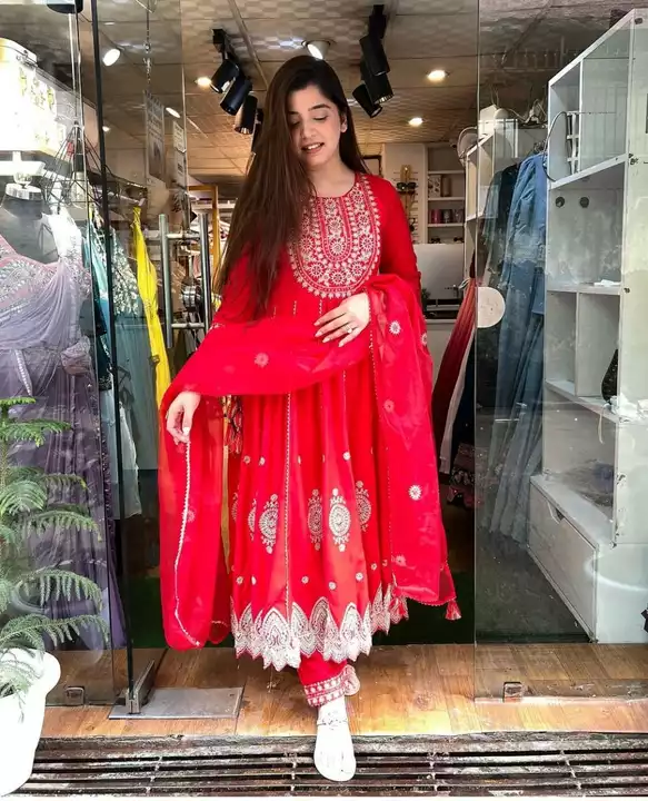 Product image with price: Rs. 759, ID: size-38-40-42-44-reyon-sulv-aline-kurti-with-gotalesss-suit-with-pant-beautiful-full-gotalesss-80b16cff