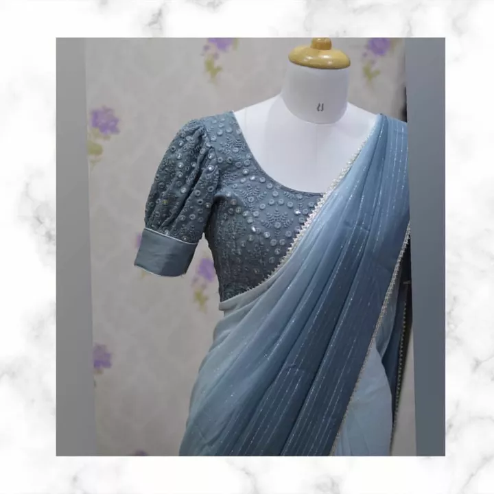 Presenting you most beautiful saree with sequence blouse stitch  uploaded by BOKADIYA TEXOFIN on 2/2/2023