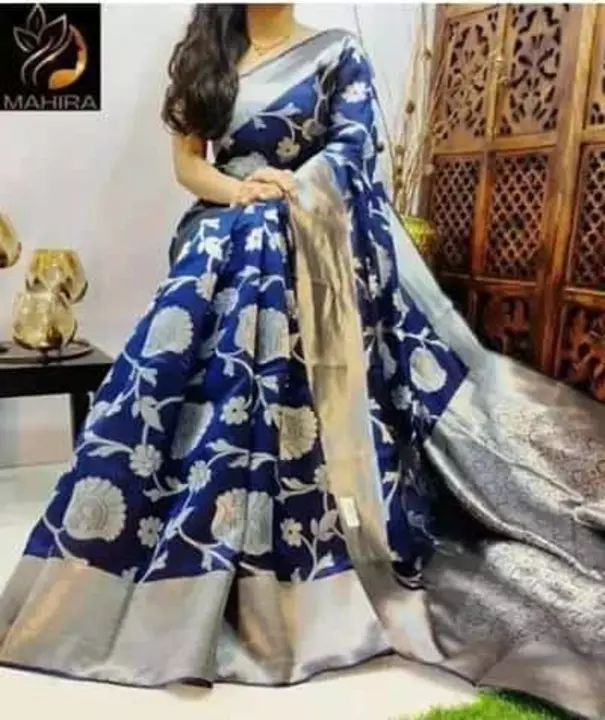 Women's Solid Kanjivaram Soft Lichi Silk Saree With Blouse Piece uploaded by SIRI SHOPPING MALL on 2/2/2023