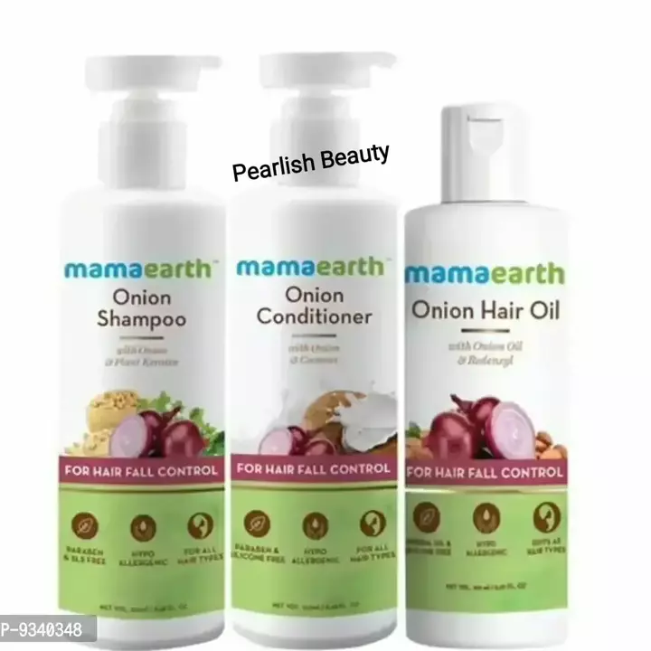 Product image with price: Rs. 669, ID: mama-earth-anti-hair-fall-spa-range-onion-shampoo-250-ml-onion-conditioner-250-ml-onion-hair-oi-27ba2f61