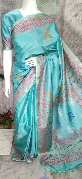 Katan silk printed saree  uploaded by Md S. Handloom on 2/2/2023