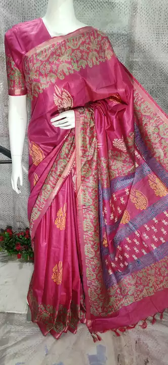 Katan silk printed saree  uploaded by Md S. Handloom on 2/2/2023