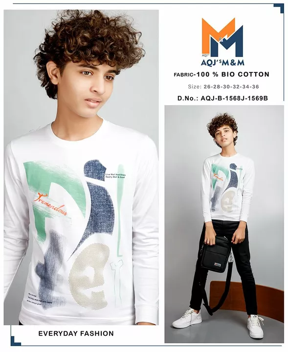 *Kids Full Sleeves T-shirts*
 M & M Bio Cotton F/S
Size :- 26,28,30,32,34,36 uploaded by business on 2/2/2023