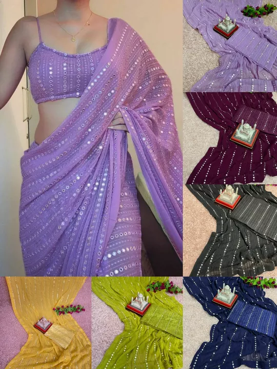 Heavy Georgette saree  uploaded by business on 2/2/2023
