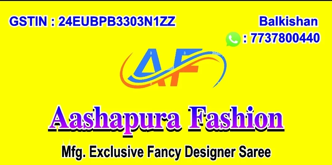 Visiting card store images of Aashapura fashion