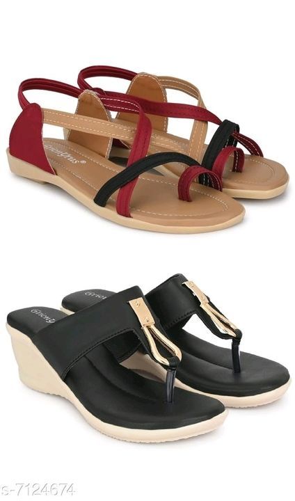 Post image Catalog Name:*Women Sandal Combo Pack*
Material: Variable ( Product Dependent )
Sole Material: TPR
Pattern: Solid
Multipack: 2
Sizes: 
IND-7, IND-6, IND-8, IND-5
