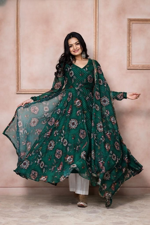 Georgette gown with dupatta for women  uploaded by Fashionvalley dresses on 5/12/2024