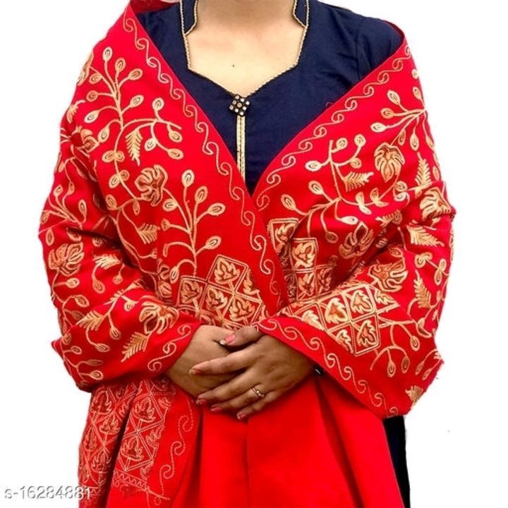 Post image Catalog Name:*Elegant Stylish Women Shawls*
Fabric: Wool
Multipack: 1
Sizes: 
Free Size (Length Size: 2.2 m