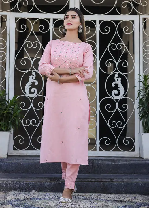PEACH EMBROIDERED COTTON KURTA PANT SET

 uploaded by Clothing on 2/2/2023