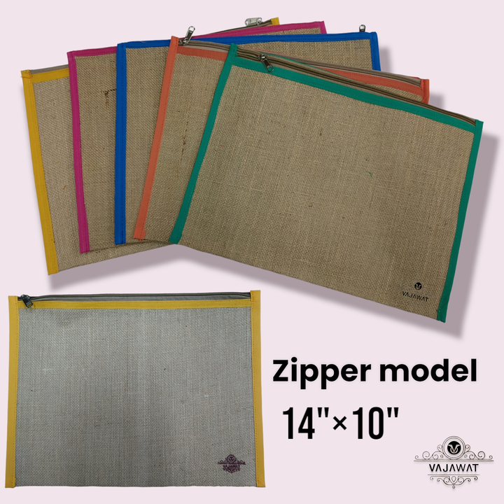 Jute Folder  Zipper model  uploaded by Sha kantilal jayantilal on 5/29/2024