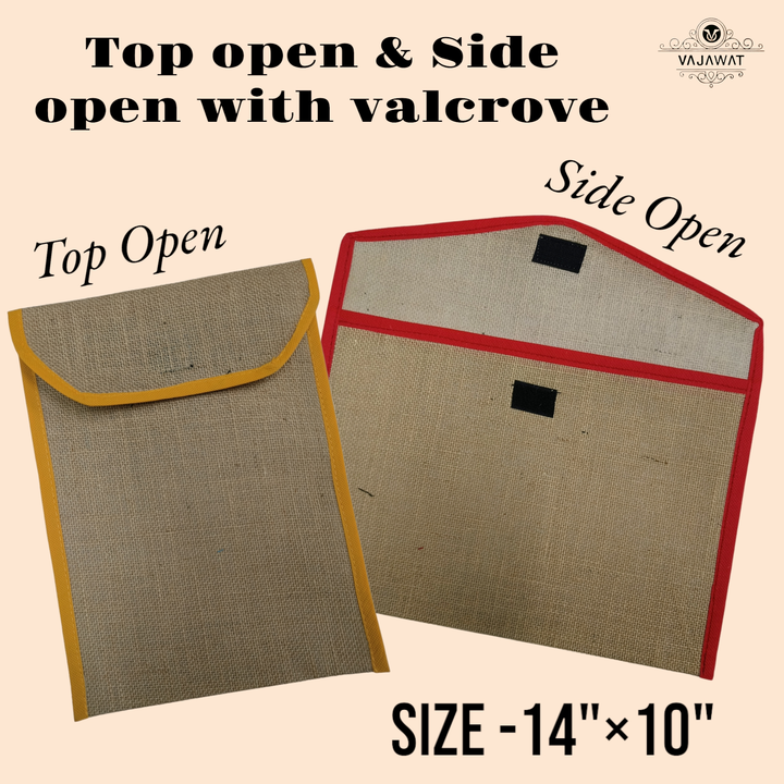 Jute Folder  Top open & Side open with valcrove. uploaded by Sha kantilal jayantilal on 5/10/2024