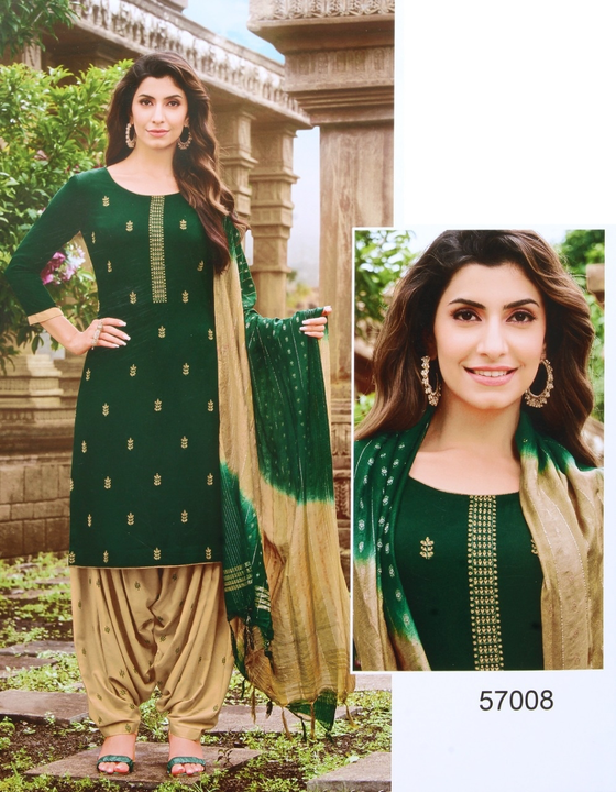 Post image Dress material Patiyala Suit
Prepaid Order Only Accept
Free size Unstitched material