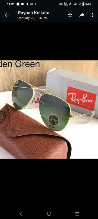 Ray-Ban Aviator Sunglasses B2 Green Glass  uploaded by business on 2/2/2023