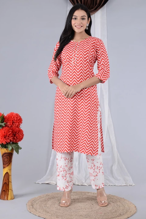 Rayon kurti with pant  uploaded by business on 2/2/2023