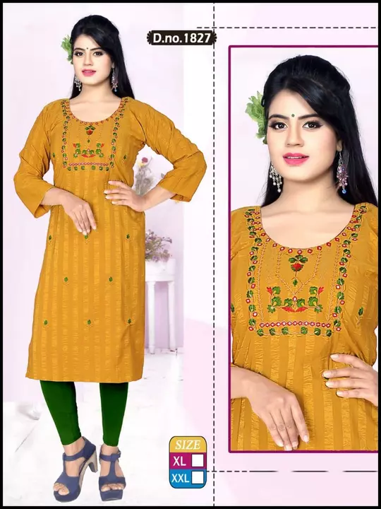 Straight kurtis xl xxl uploaded by Radha Creation , Maira sales for Readymade items on 2/2/2023
