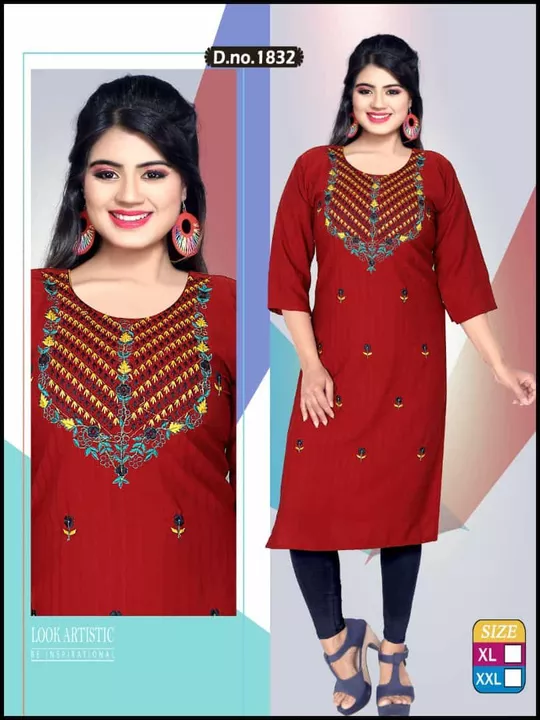 Straight kurtis xl xxl  uploaded by Radha Creation , Maira sales for Readymade items on 2/2/2023