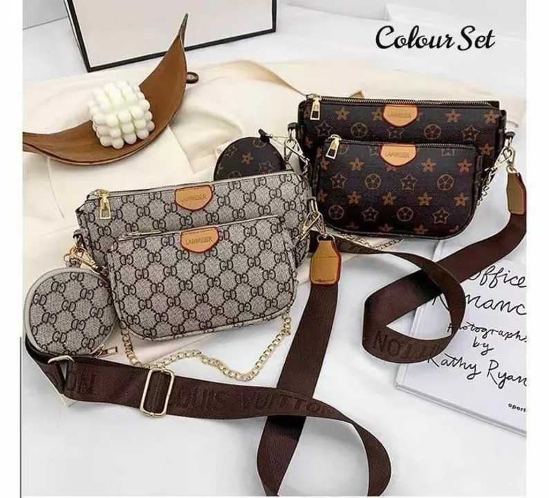3 psc Set Designer N Stylish Sling Bag uploaded by The Cosmetic Factory  on 2/2/2023
