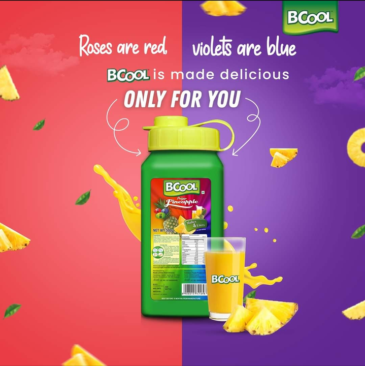 BCOOL Pineapple instant drink mix 500 gm uploaded by Solidblack Foods Pvt Ltd on 2/2/2023
