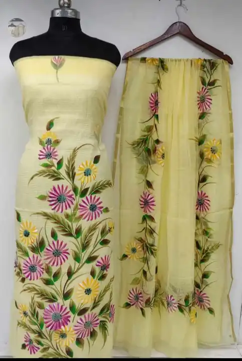 Kota Doriya Hand Painted Dress Material  uploaded by Govindam Saree on 2/3/2023