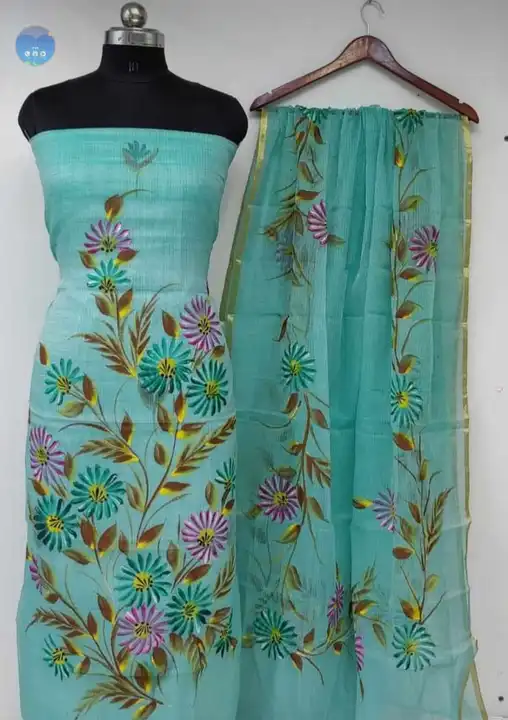 Kota Doriya Hand Painted Dress Material  uploaded by Govindam Saree on 2/3/2023