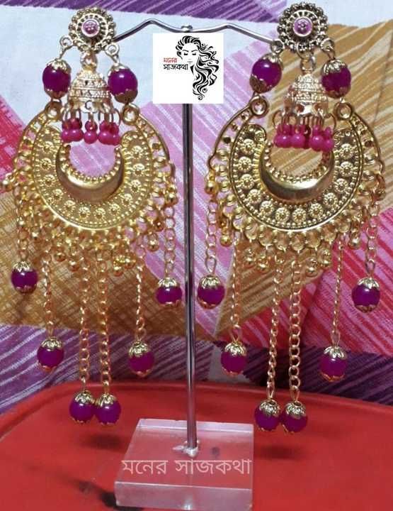 Handmade earrings  uploaded by মনের সাজকথা on 2/18/2021